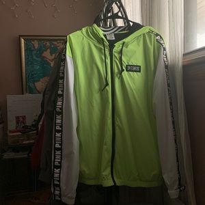 PINK neon green windbreaker
